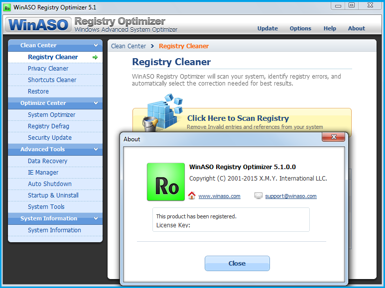 WinASO Registry Optimizer 520 Crack Keygen Final