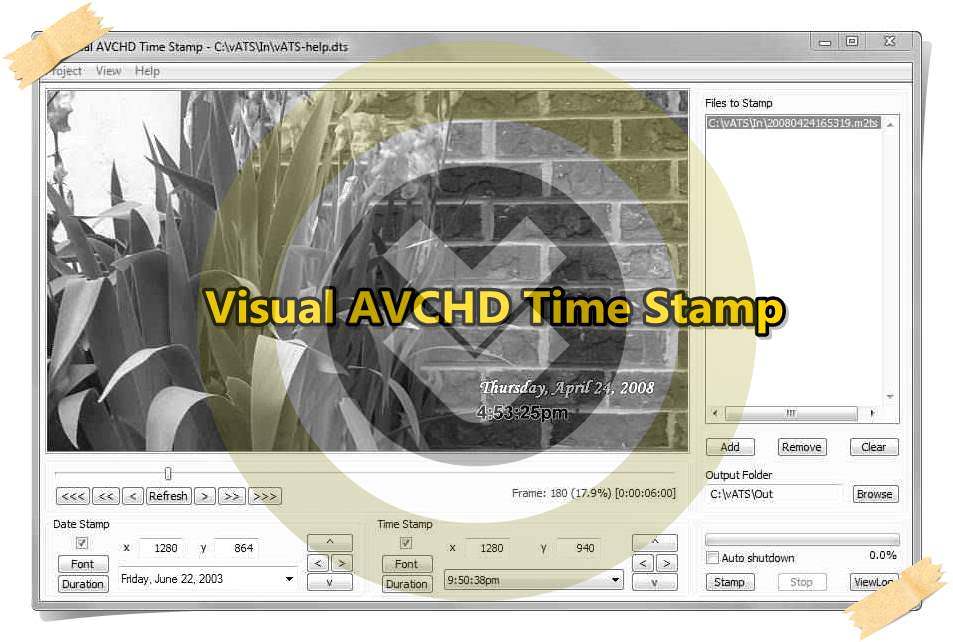 Visual AVCHD Time Stamp Full indir