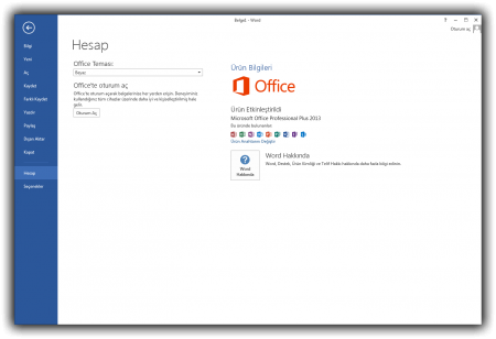 Microsoft Office 2013 Professional Plus SP1 Katılımsız