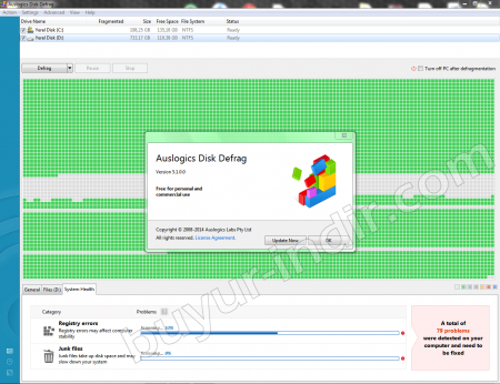 Auslogics Disk Defrag v5.1 Katılımsız Auslogics Disk Defrag v5.1 Katılımsız