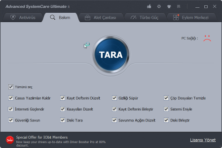 Advanced SystemCare Ultimate v11.2.0.83 Türkçe Advanced SystemCare Ultimate v11.2.0.83 Türkçe