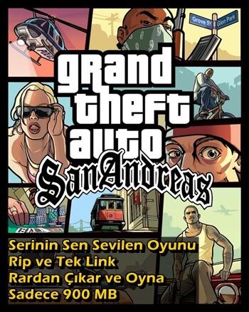 GTA San Andreas + Türkçe Yama [900 MB] Rip Tek Link