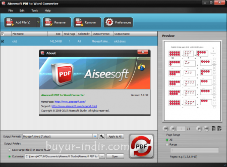 Aiseesoft PDF to Word Converter v3.2 Katılımsız
