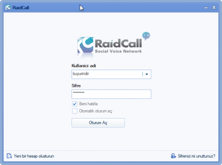 Raidcall v7.3.6 Türkçe