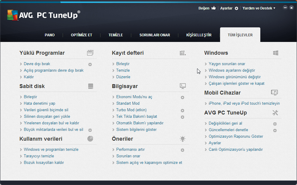 avg pc tuneup full programlar