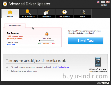 SysTweak Advanced Driver Updater v2.7 Türkçe Katılımsız