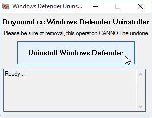 Defender Uninstaller v1.2 - Windows Defender Kaldırma Aracı